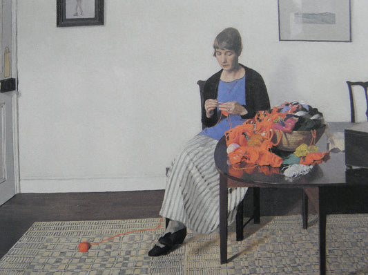 Coloured Wools, vintage artwork by Harold Charles Francis Harvey, 12x8" (A4) Poster