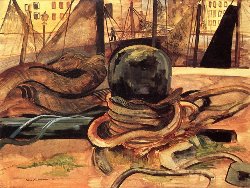 Pier with Bollard by Felix Nussbaum,16x12(A3) Poster