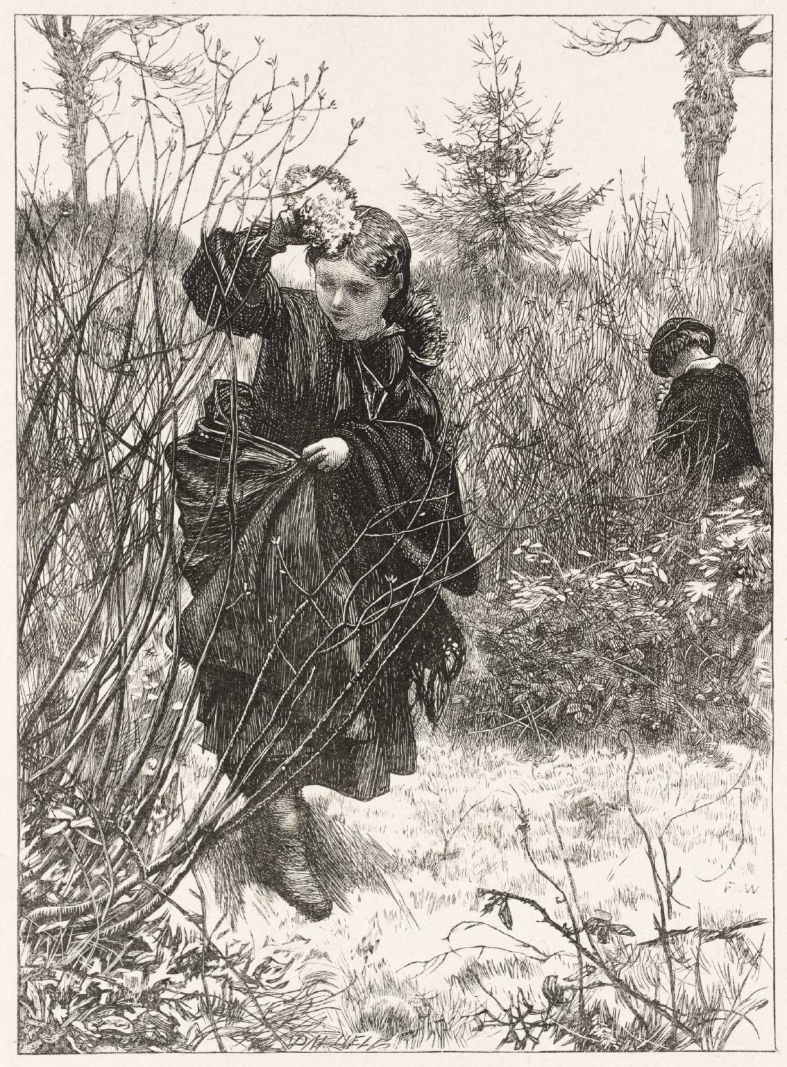 Spring Days, vintage artwork by Frederick Walker, 12x8" (A4) Poster