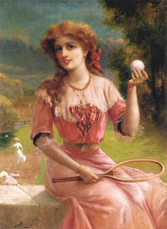 Tennis Anyone?, vintage artwork by Emile Vernon, 12x8" (A4) Poster