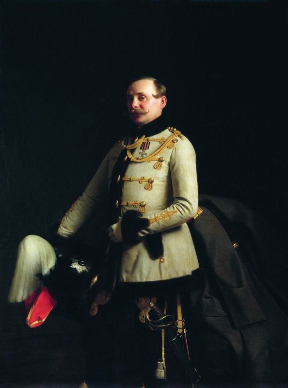 Portrait of Alexander Ponomarev, vintage artwork by Sergei Zaryanko, A3 (16x12") Poster Print
