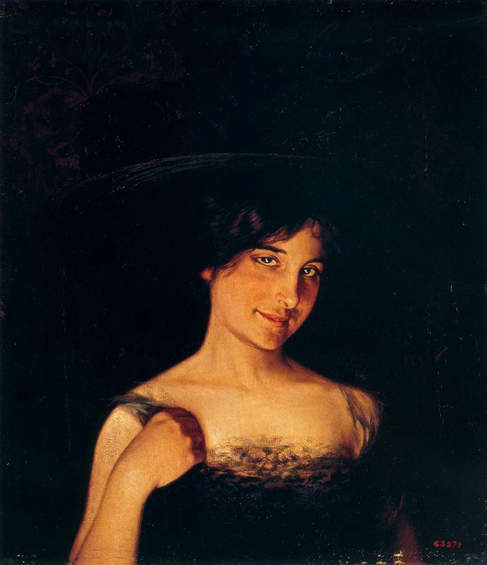 Retrato de Emilia de Riquer by Alexandre de Riquer,A3(16x12")Poster