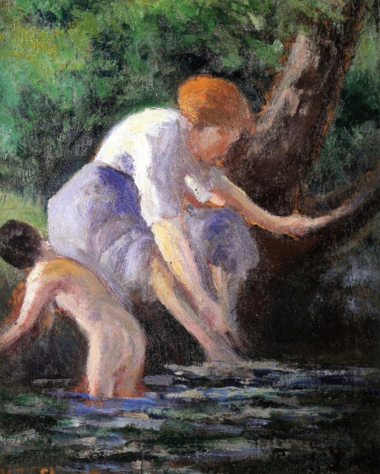 Bather, vintage artwork by Maximilien Luce, 12x8" (A4) Poster