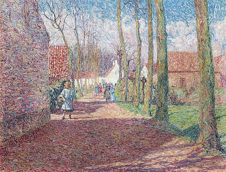 Returning from School by Modest Huys,16x12(A3) Poster