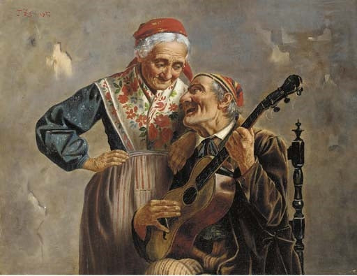 Serenading a Loved One by Jules Zermati,16x12(A3) Poster