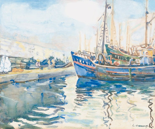 In the Port of Algiers by Léon Cauvy,16x12(A3) Poster