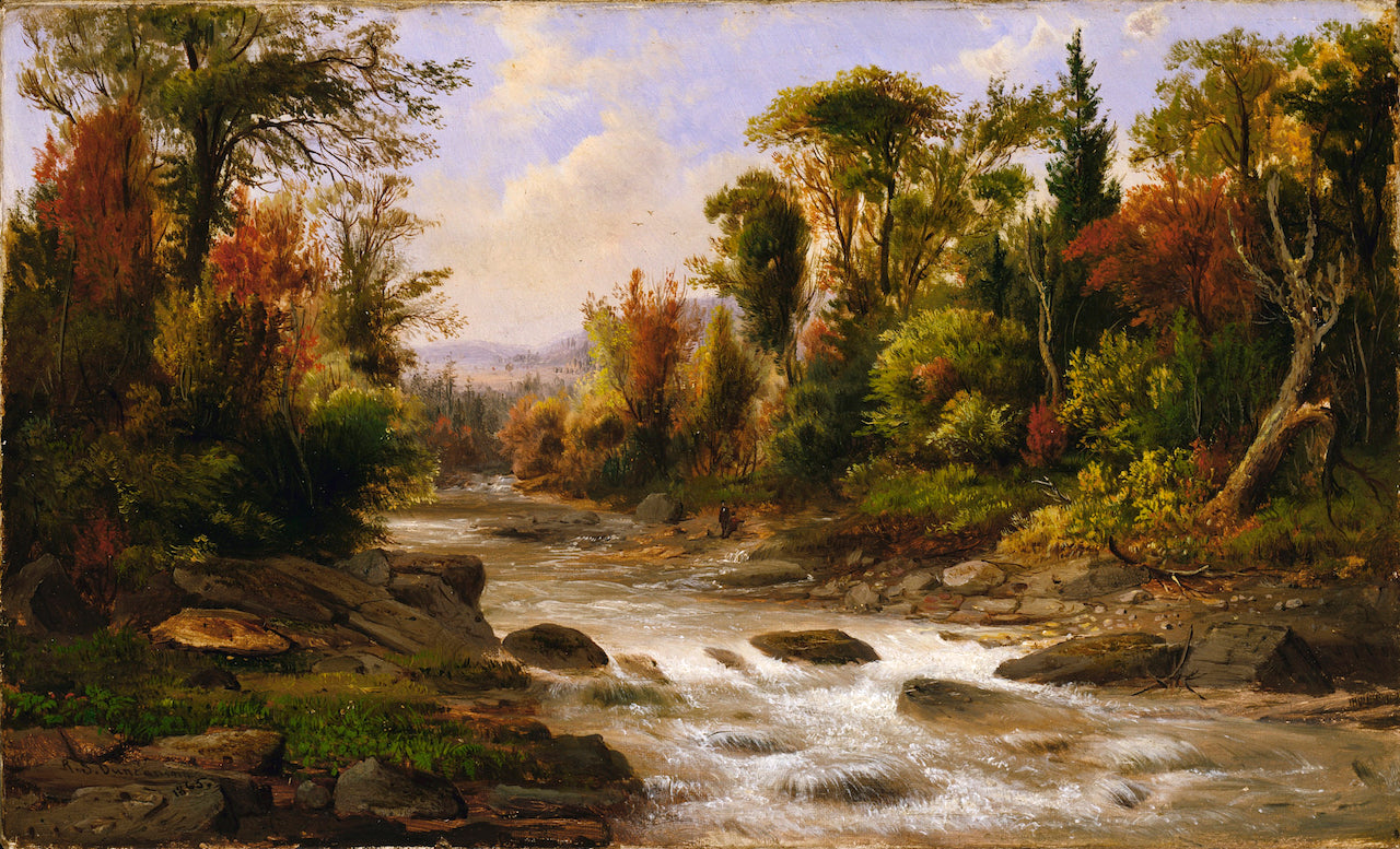 On the St. Annes, East Canada, vintage artwork by Robert Seldon Duncanson, 12x8" (A4) Poster