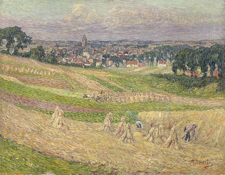 Working the Fields near Oudenaarde by Modest Huys,16x12(A3) Poster