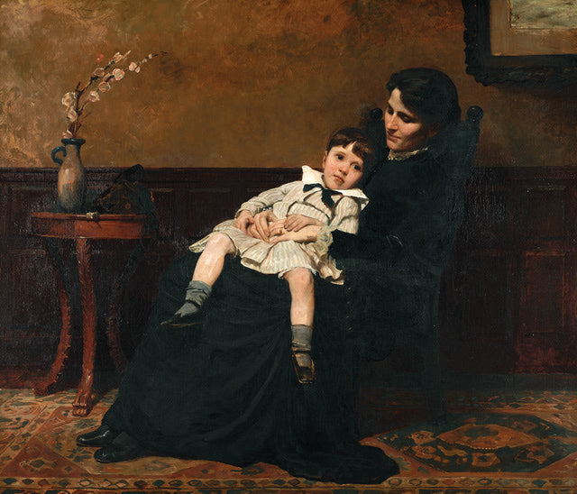 The Last Days of Childhood, vintage artwork by Cecilia Beaux, 12x8" (A4) Poster
