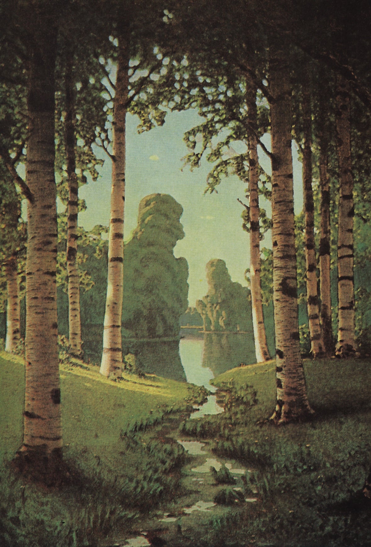 The Birch Grove (study), vintage artwork by Arkhip Ivanovich Kuindzhi, 12x8" (A4) Poster