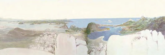 View of the summit of Corcovado, at 1500 feet, over the ocean, vintage artwork by Thomas Ender, A3 (16x12") Poster Print