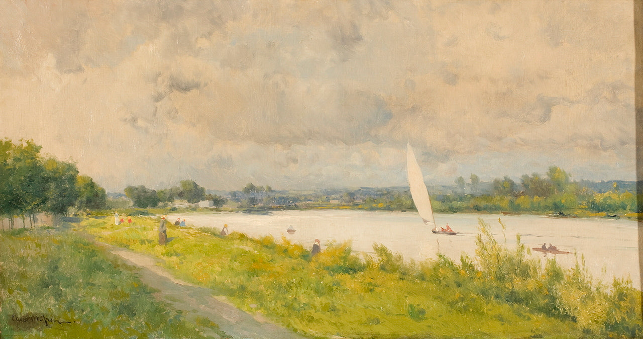 View of the Seine by Eliseo Meifren i Roig,A3(16x12")Poster
