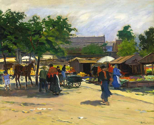 At the Market by Antal Berkes,16x12(A3) Poster