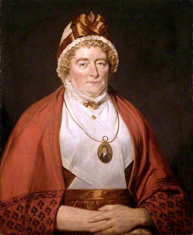Susannah Jones, Mrs Alban Thomas Gwynne, vintage artwork by Mather Brown, 12x8" (A4) Poster