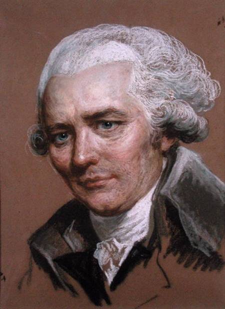 Pierre-Ambroise-François Choderlos de Laclos, vintage artwork by Joseph Ducreux, 12x8" (A4) Poster