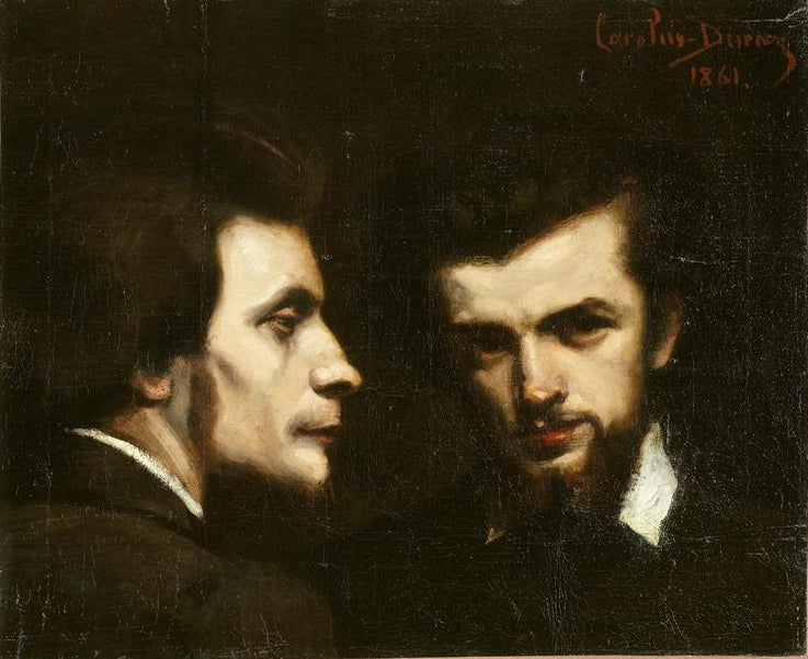 Henri Oulevay and Henri Fantin-Latour, vintage artwork by Charles Auguste Émile Durand, 12x8" (A4) Poster