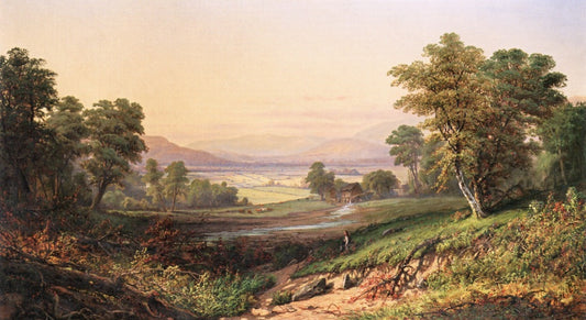 Scene near the Cherry Valley Mountains, vintage artwork by Henry Boese, 12x8" (A4) Poster