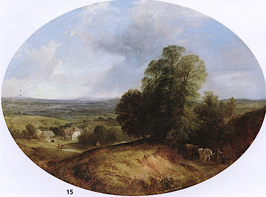 A View near Guilford, Surrey, vintage artwork by George Shalders, 12x8" (A4) Poster