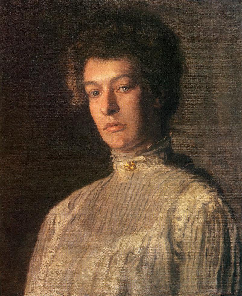 Mrs. Kern Dodge (Helen Peterson Greene), vintage artwork by Thomas Eakins, 12x8" (A4) Poster