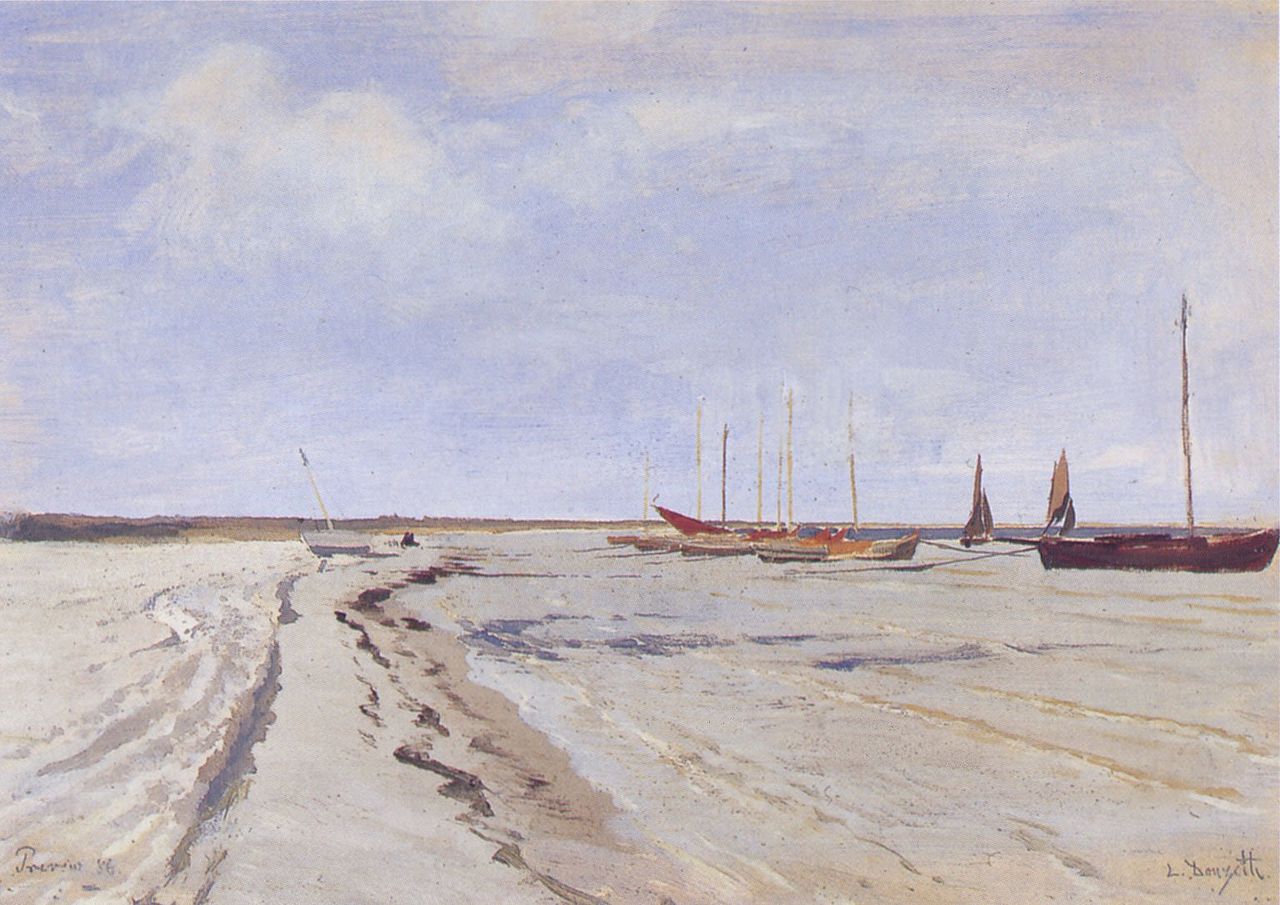 Coastal landscape near Prerow, vintage artwork by Louis Douzette, 12x8" (A4) Poster