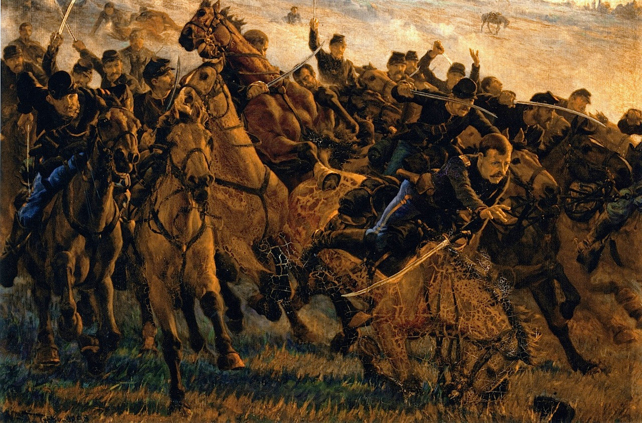 Into the Fight by William Trego,A3(16x12")Poster