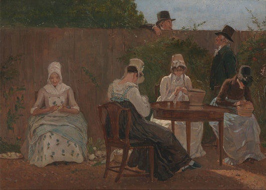 The Chalon Family in London, vintage artwork by Jacques-Laurent Agasse, 12x8" (A4) Poster