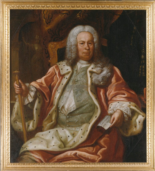 Samuel Akerhielm af Margretelund, vintage artwork by Lorens Pasch the Elder, 12x8" (A4) Poster