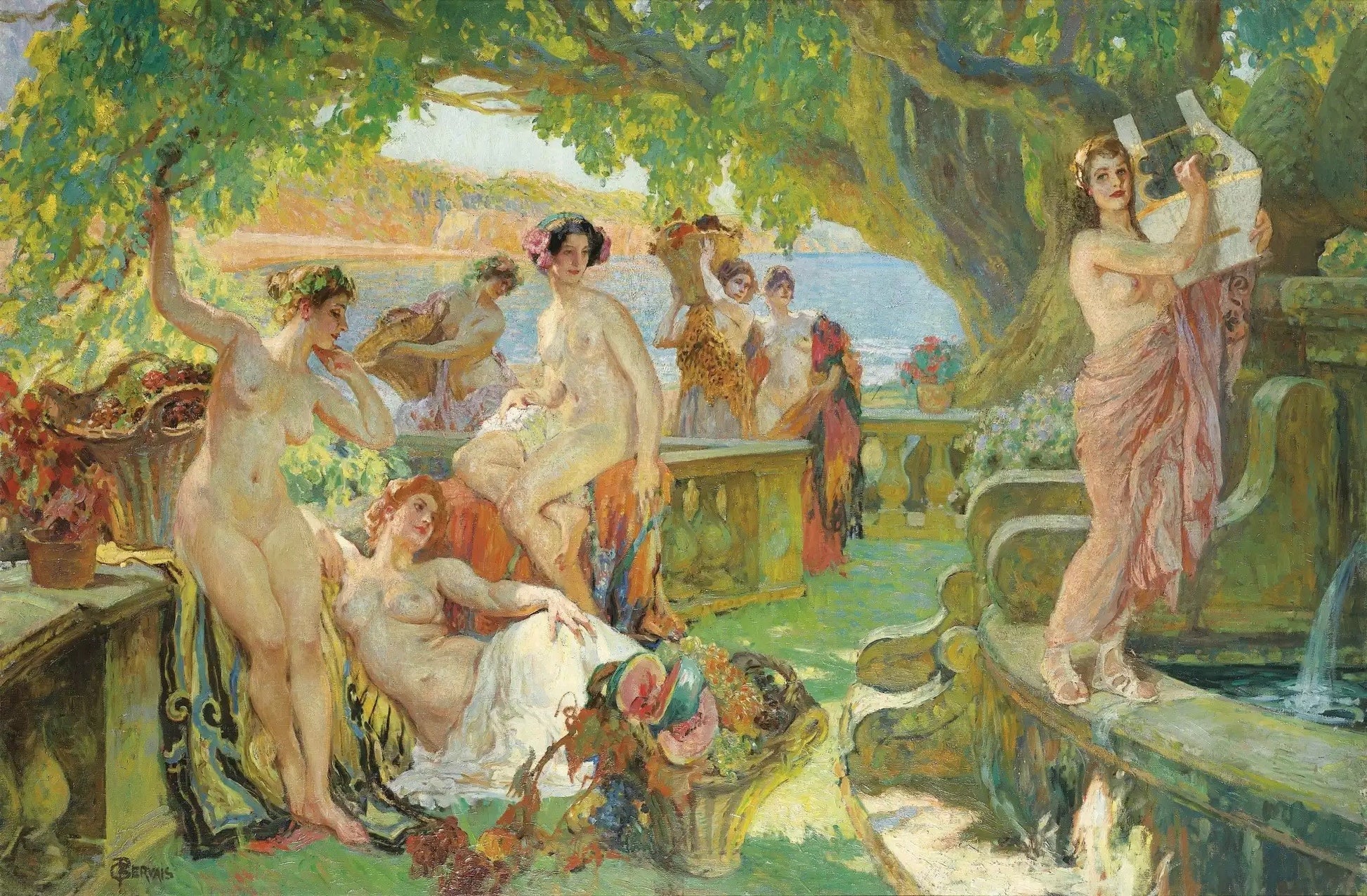 Symphonie, vintage artwork by Paul Gervais, 12x8" (A4) Poster