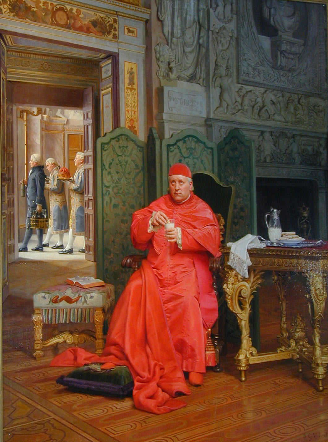 The Diet, vintage artwork by Jehan-Georges Vibert, 12x8" (A4) Poster