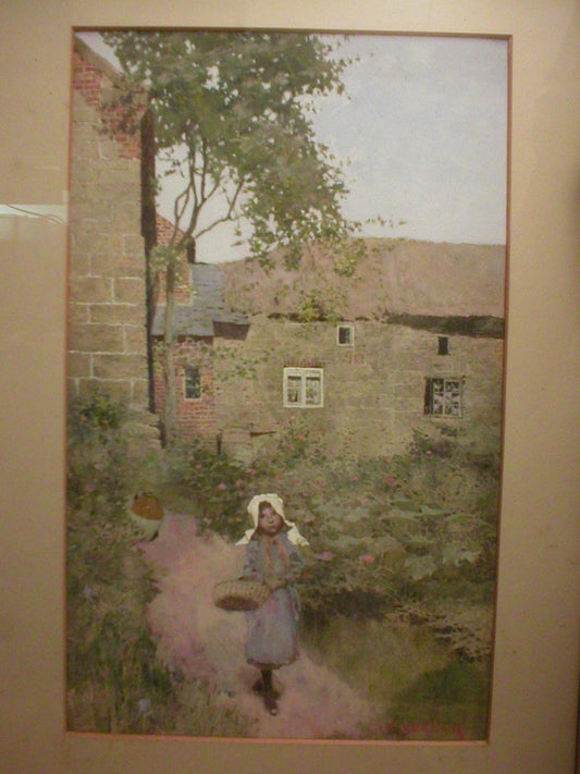 Cottage at Bidstone, vintage artwork by David Woodlock, 12x8" (A4) Poster