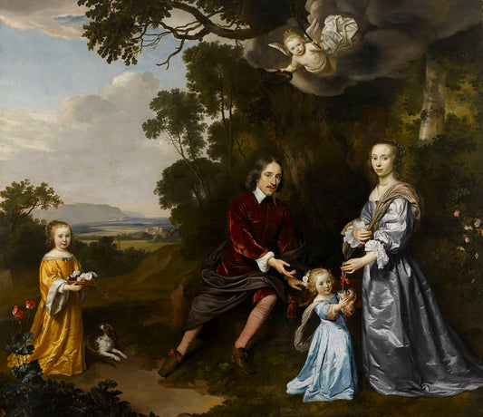 Van der Graeff Family, vintage artwork by Jan Mijtens, 12x8" (A4) Poster