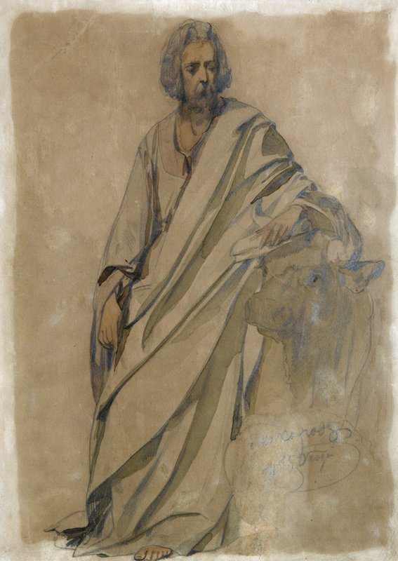 St. Luke, vintage artwork by Ivan Makarov, 12x8" (A4) Poster