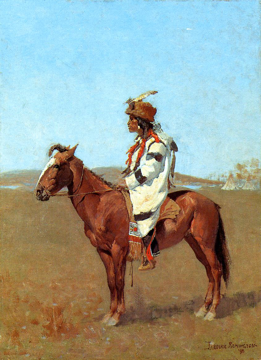 A Blackfoot Chief by Frederic Remington,A3(16x12")Poster
