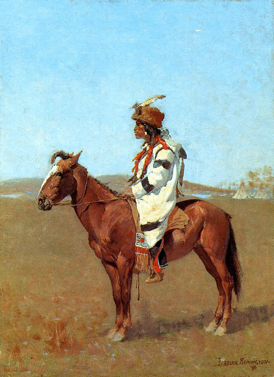 A Blackfoot Chief by Frederic Remington,A3(16x12")Poster