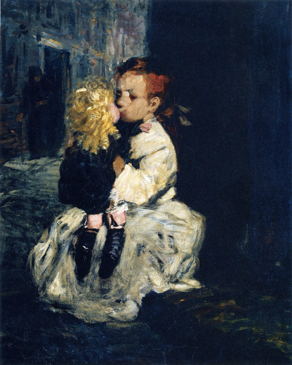 The Little Madonna, vintage artwork by George Luks, 12x8" (A4) Poster