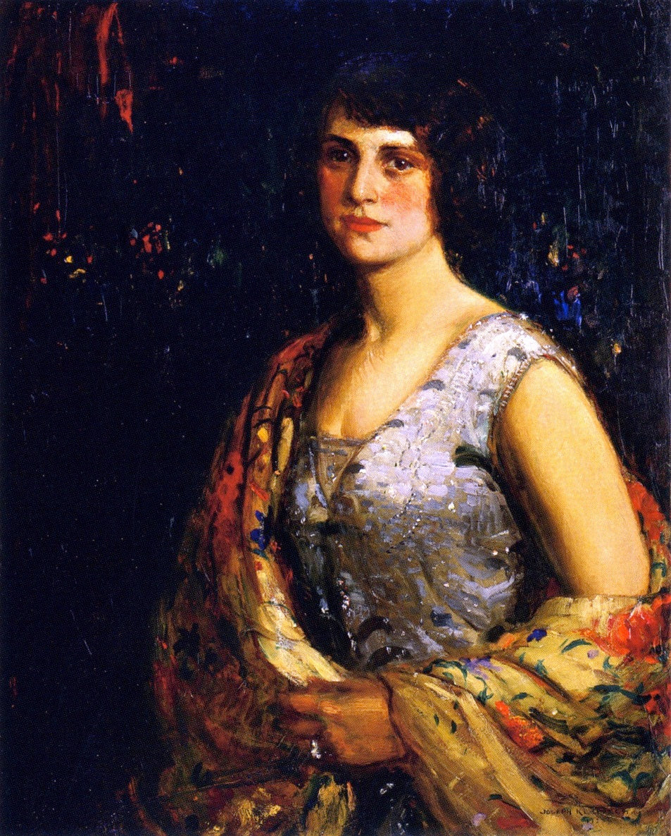 Mrs. Benjamin Frank by Joseph Kleitsch,16x12(A3) Poster