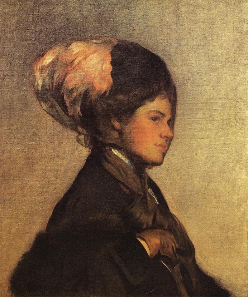 The Pink Feather by Joseph Rodefer DeCamp,A3(16x12")Poster