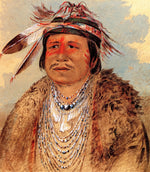 Ke-chím-qua, The Big Bear, Kickapoo, vintage artwork by George Catlin, A3 (16x12") Poster Print