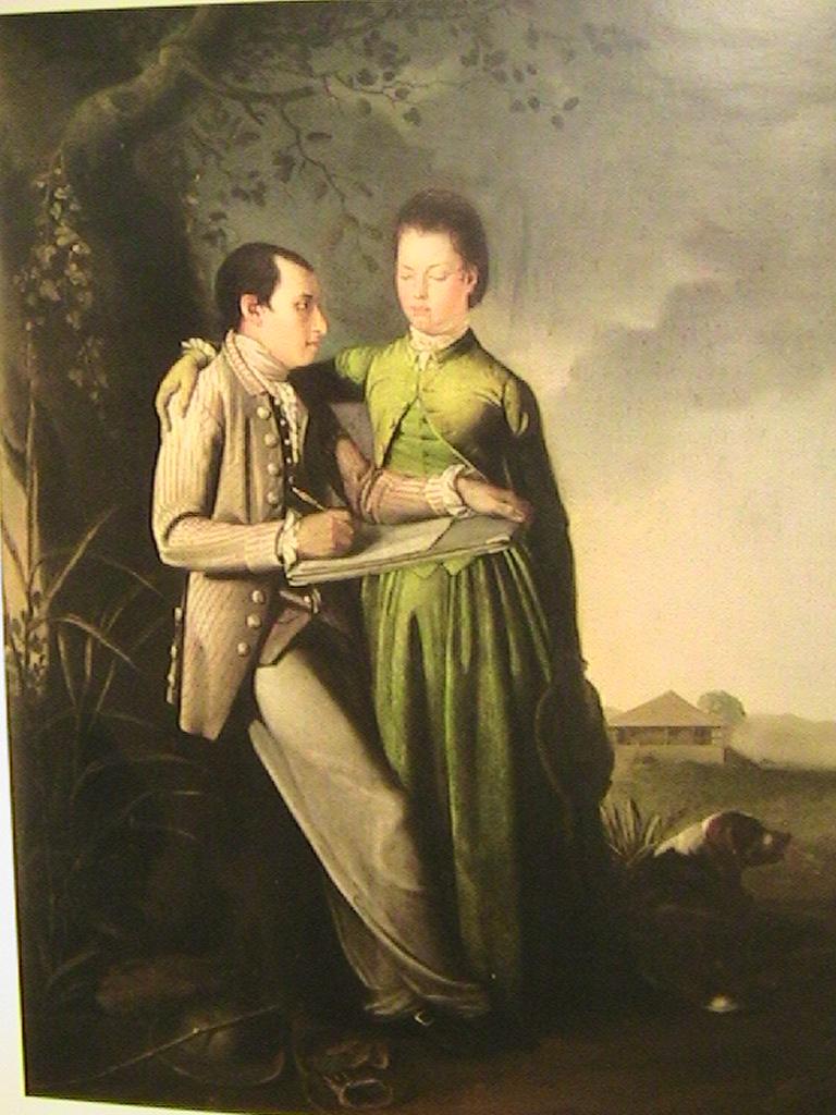 Portrait of the Artist and his Companion by Philip Wickstead,16x12(A3) Poster
