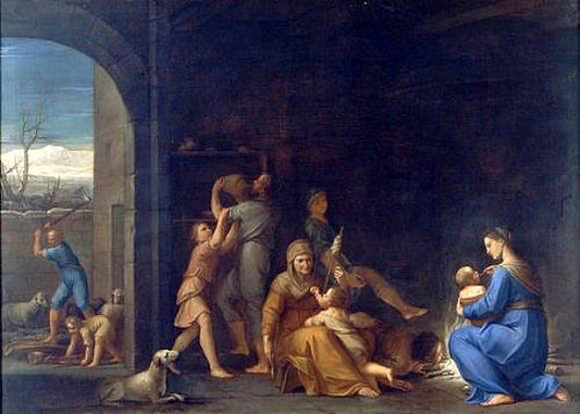 The Four Seasons 4 - Winter, vintage artwork by Marcantonio Franceschini, 12x8" (A4) Poster