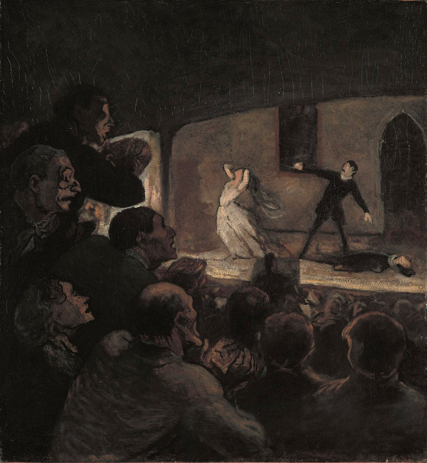 The Drama, vintage artwork by Honore Daumier, A3 (16x12") Poster Print