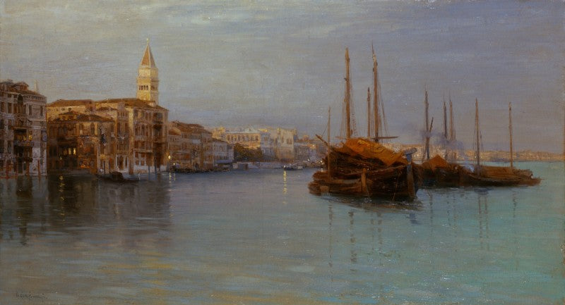 The Grand Canal, vintage artwork by Guglielmo Ciardi, 12x8" (A4) Poster