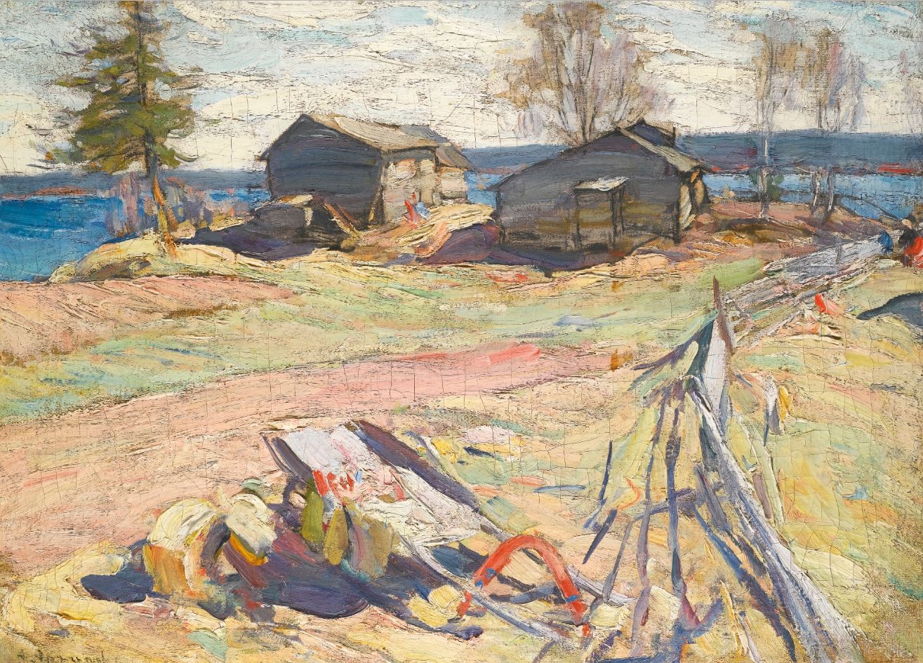Village in the North by Abram Efimovich Arkhipov,A3(16x12")Poster