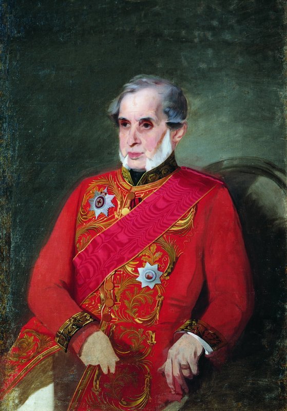 Portrait of Prince A.V. Kochubei, vintage artwork by Ivan Makarov, 12x8" (A4) Poster