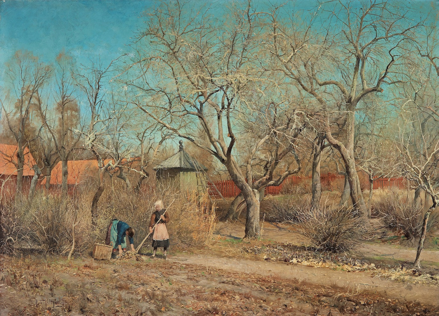 Children in the Garden by Anshelm Schultzberg,A3(16x12")Poster