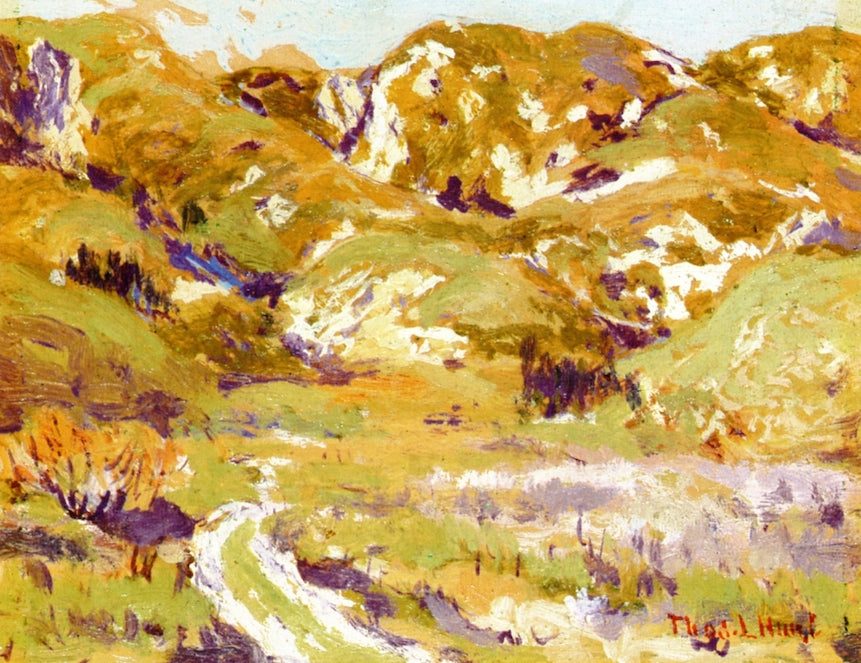 Laguna Canyon, vintage artwork by Thomas L. Hunt, 12x8" (A4) Poster
