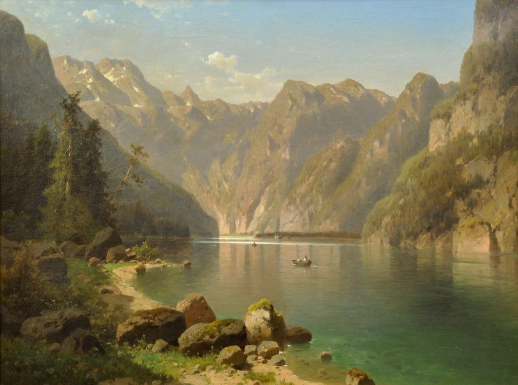 At the Konigsee, vintage artwork by Adolf Chwala, 12x8" (A4) Poster