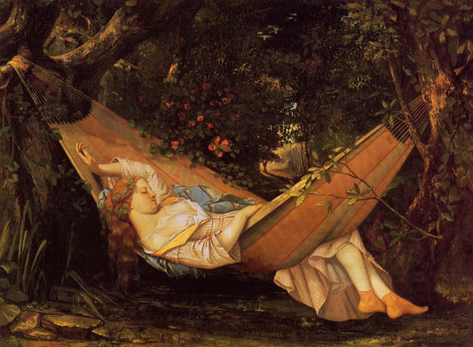 The Hammock, vintage artwork by Gustave Courbet, A3 (16x12") Poster Print