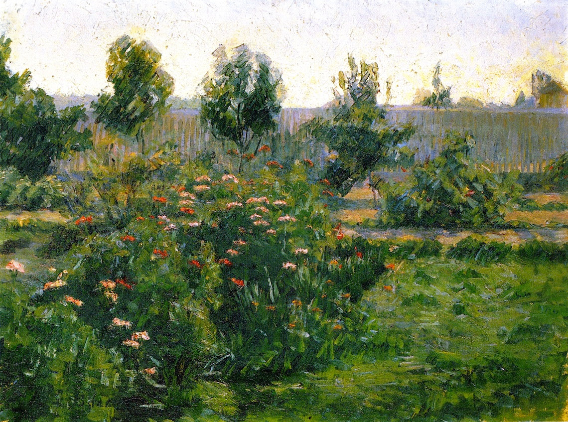 Garden Landscape, vintage artwork by Lucy Bacon, 12x8" (A4) Poster