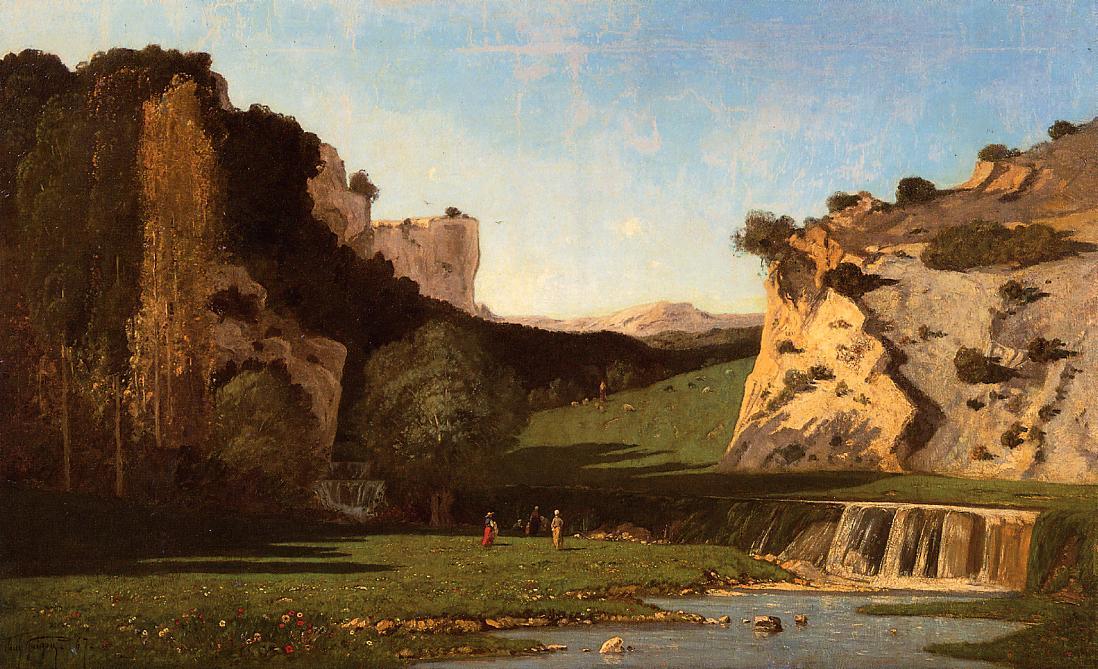 River Valley at Lourmarin, vintage artwork by Paul-Camille Guigou, 12x8" (A4) Poster